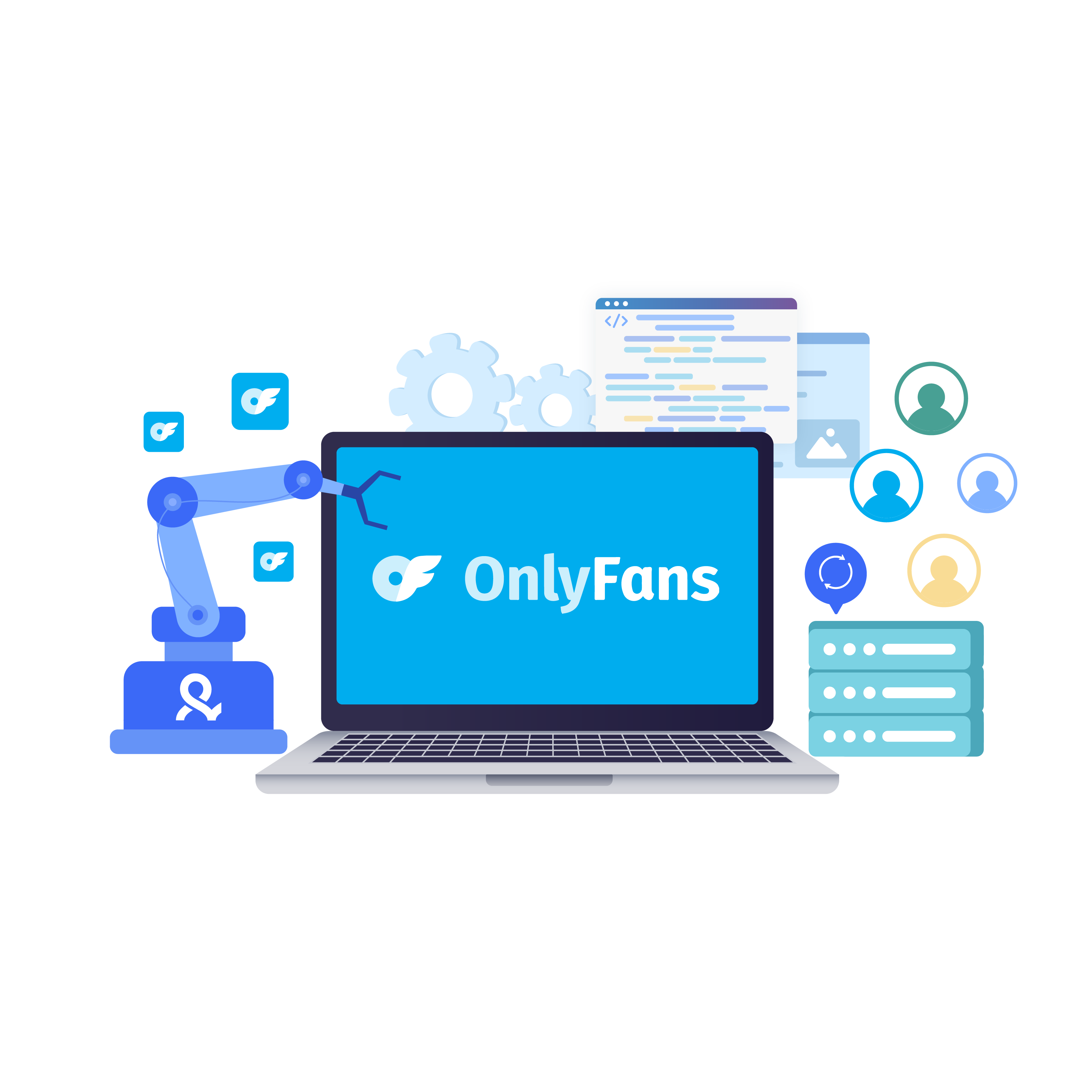 Image illustrating how to automatically scrape OnlyFans creator data without getting blocked.