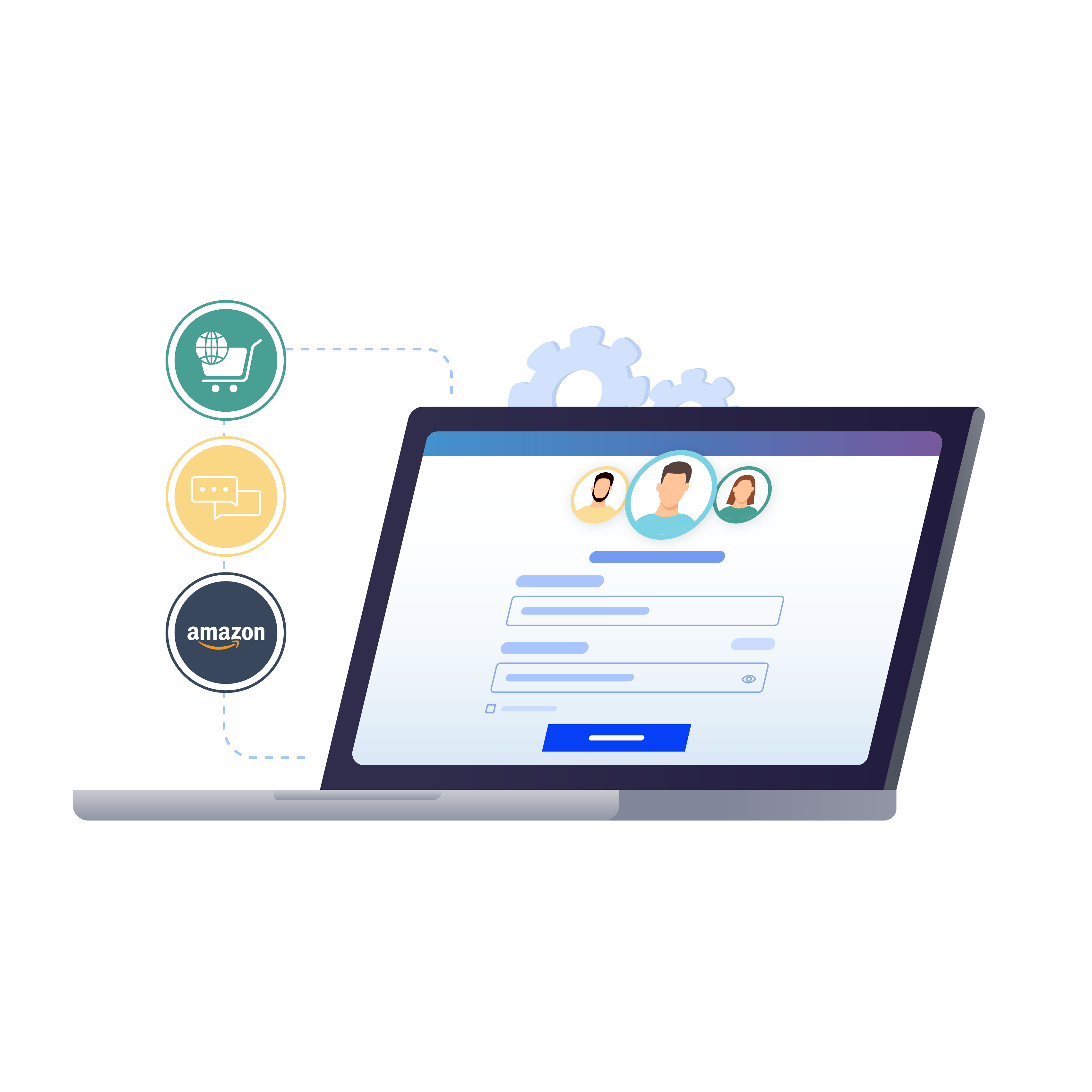 Visual of user navigating multiple accounts undetected using anti fingerprint browser.