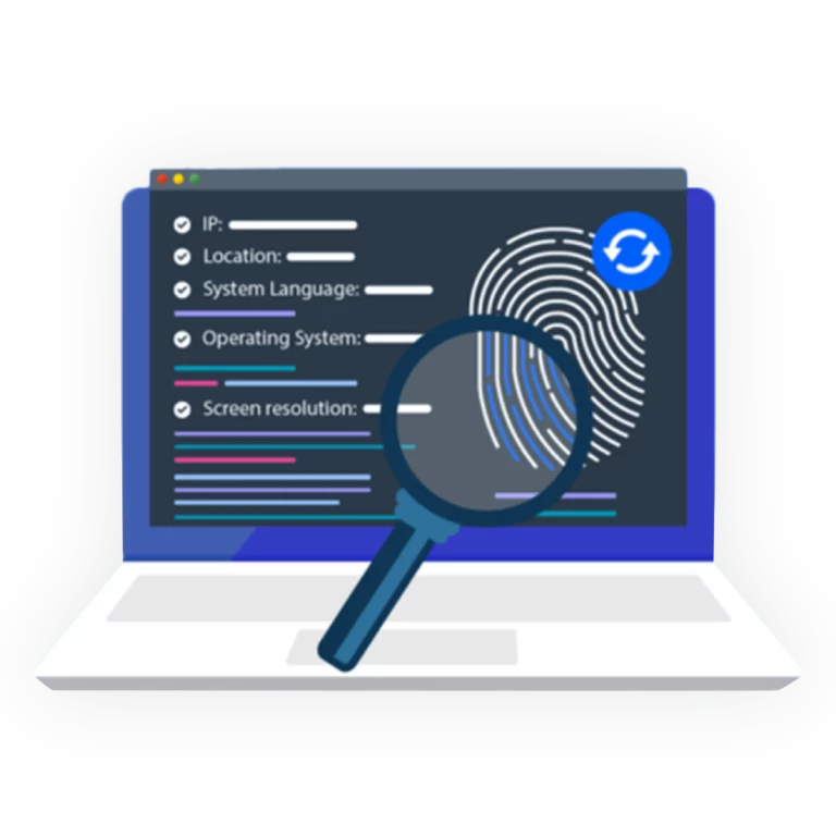 Image illustrating how Multilogin helps you stay hidden and avoid detection by mimicking real user behavior, bypassing anti-bot systems with fingerprint masking and built-in proxies.