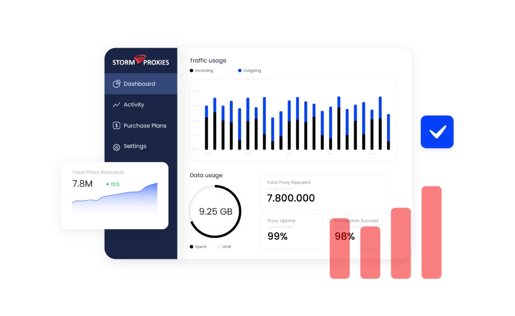 illustration of storm proxies interface