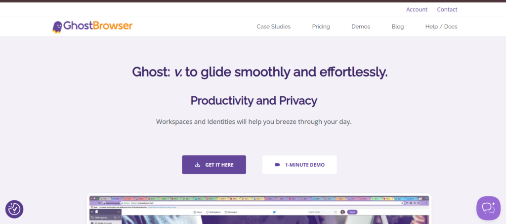 ghostbrowser screenshot