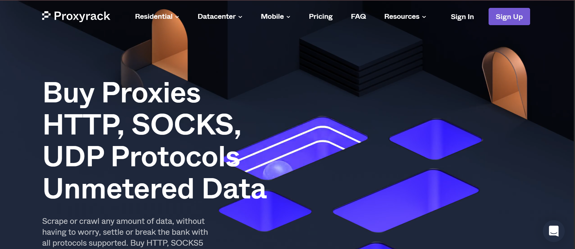 proxyrack review homepage