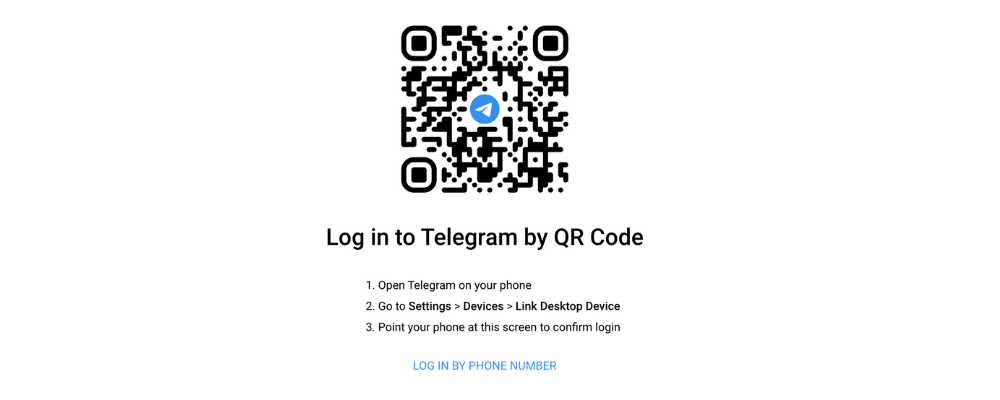 Login to Web Telegram