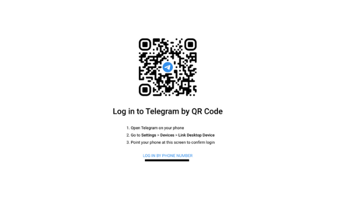 Login to Web Telegram with a phone number
