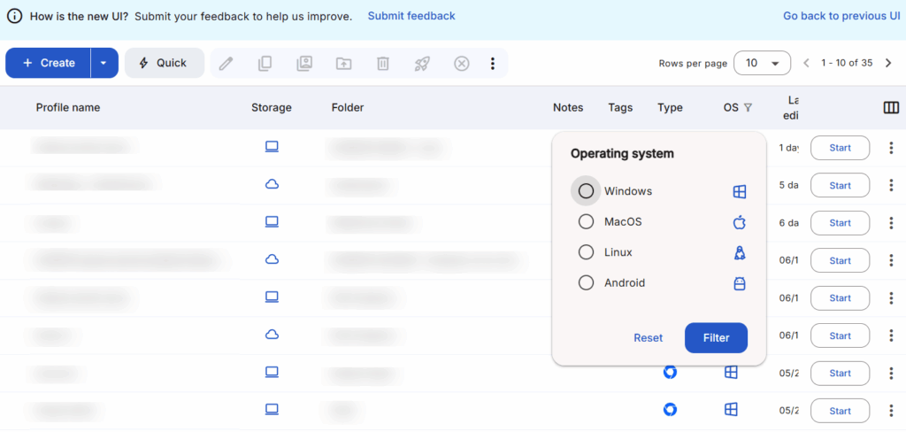 Manage and Organize Profiles: 