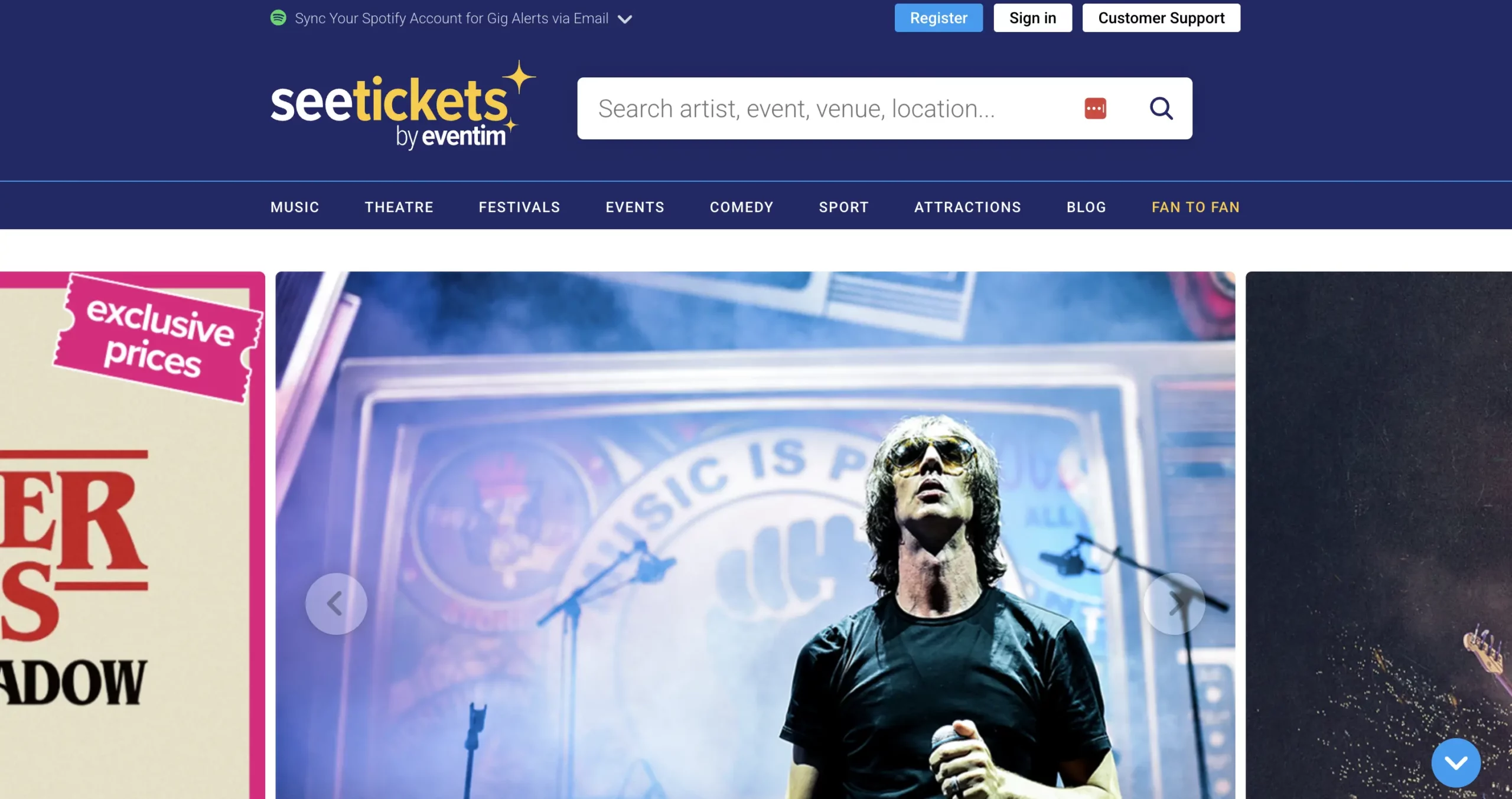 Ticketmaster alternative: See Tickets Homepage