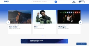 Ticketmaster altrnative: AXS Homepage