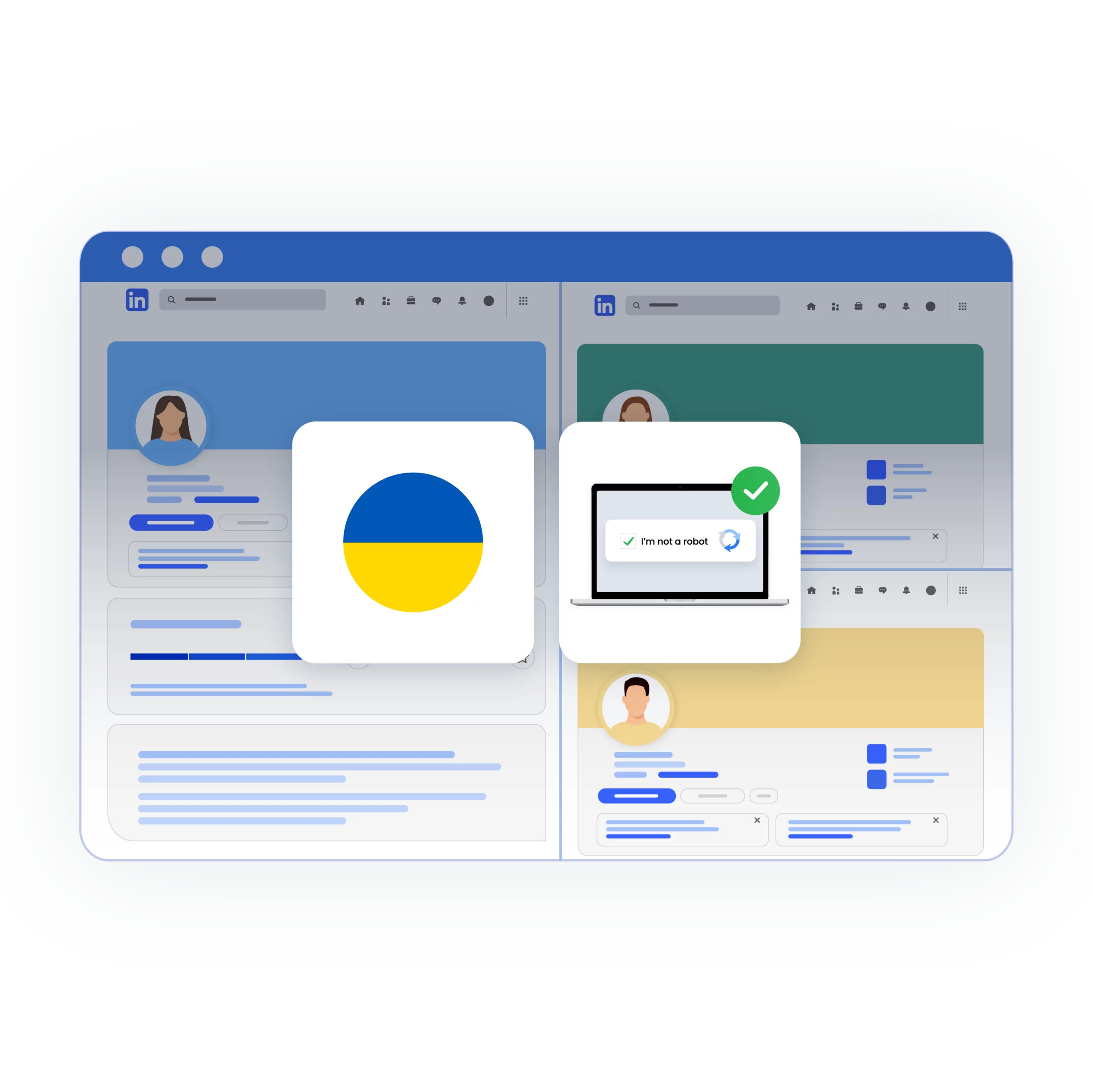 Manage multiple Ukrainian accounts from one device
