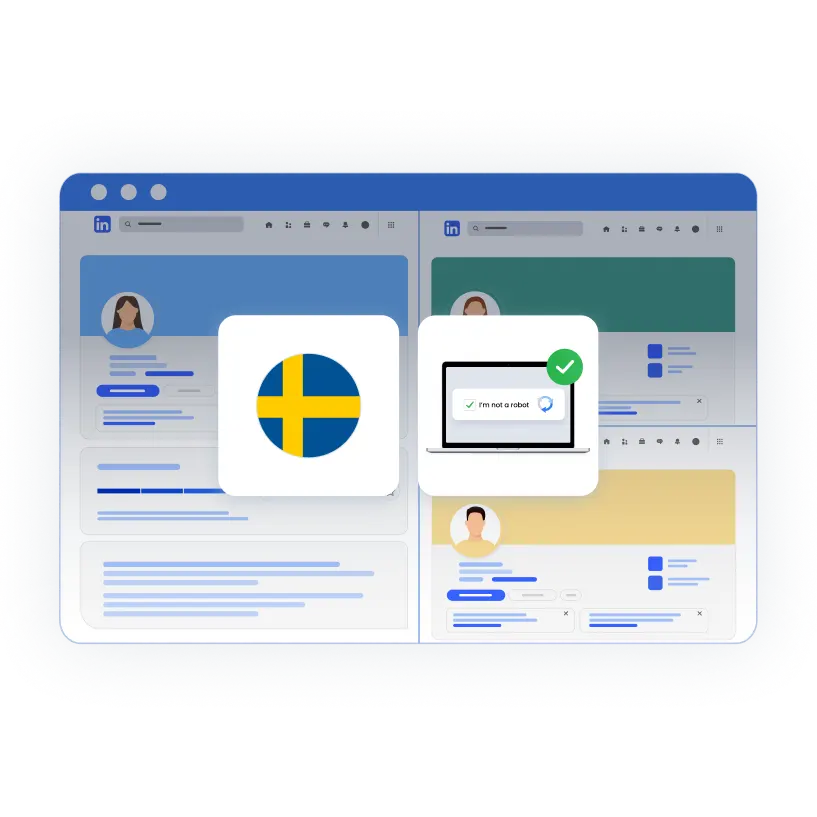 Run multiple accounts with Swedish proxies