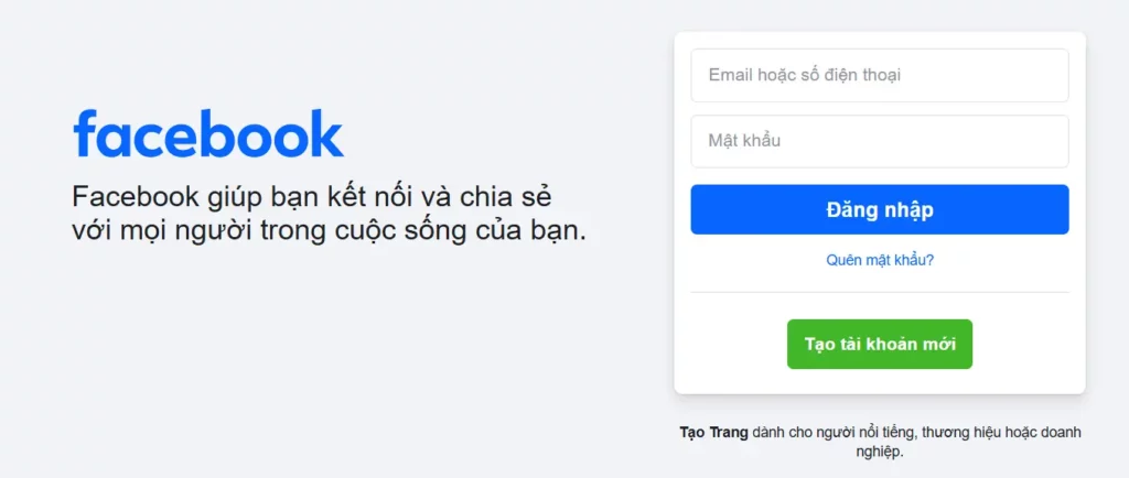 Tạo tài khoản mới