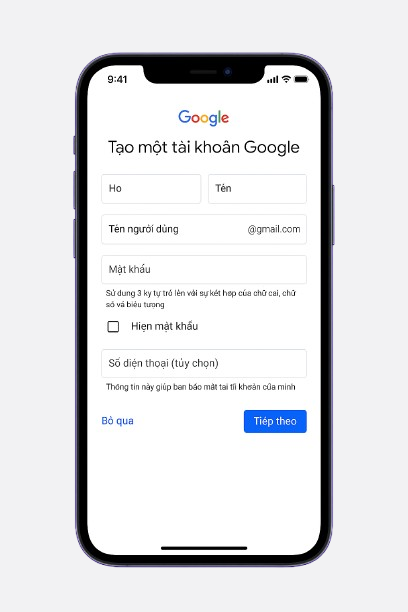 Tạo tài khoản Google không cần số điện thoại