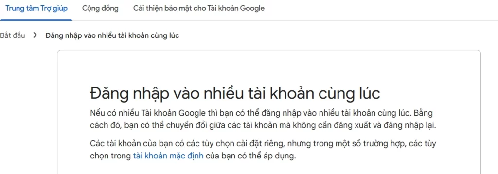 Đăng nhập vào nhiều tài khoản cùng lúc