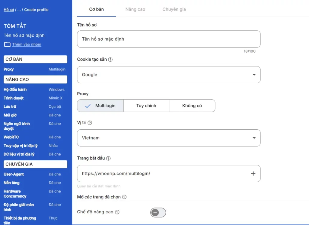 Tạo tài khoản Google không cần số điện thoại bằng Multilogin