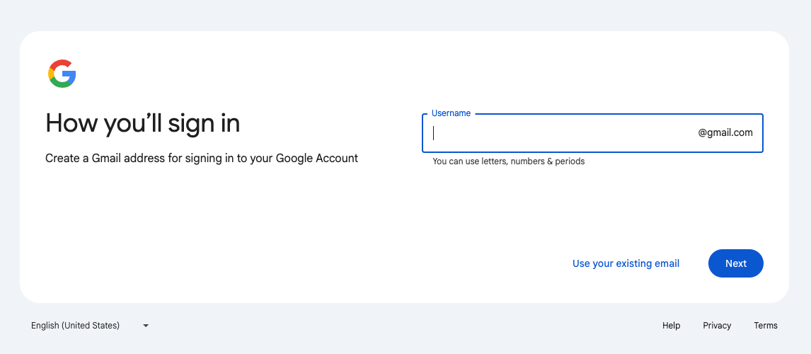 How to create a Google account without phone number