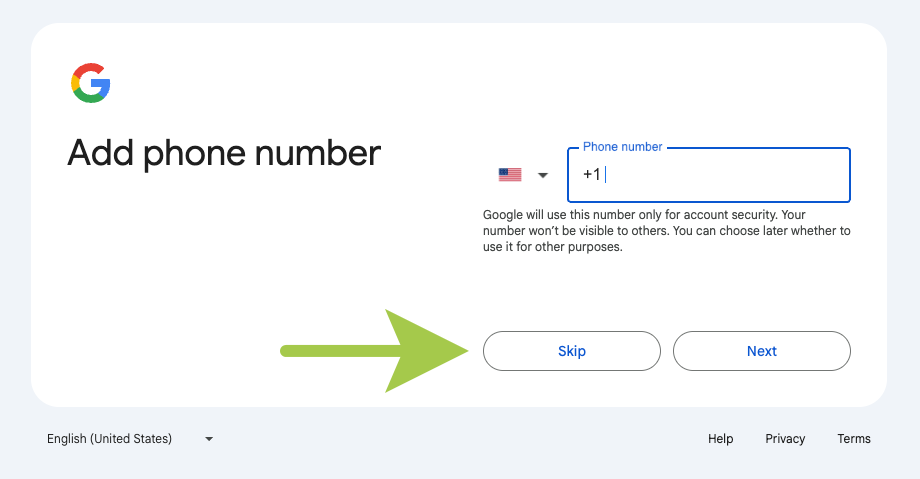 How to create a Google account without phone number