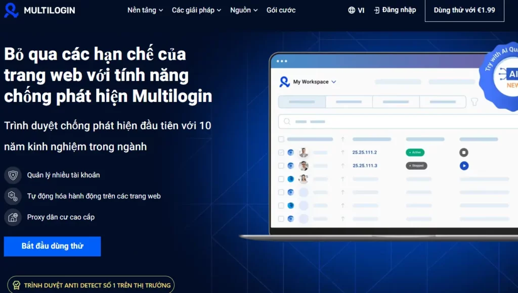 chống phát hiện trình duyệt