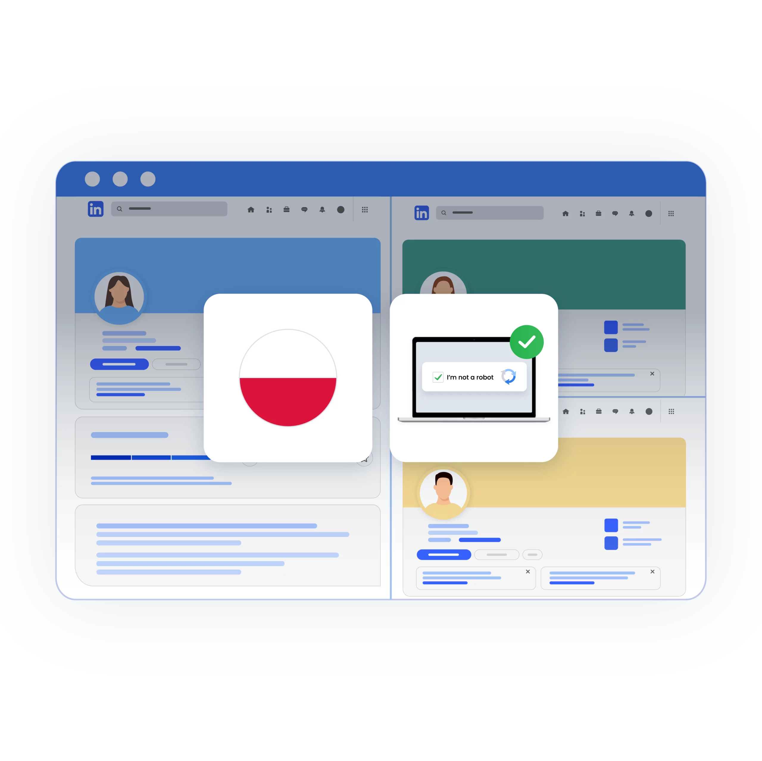 Sign in to multiple accounts using Poland proxy