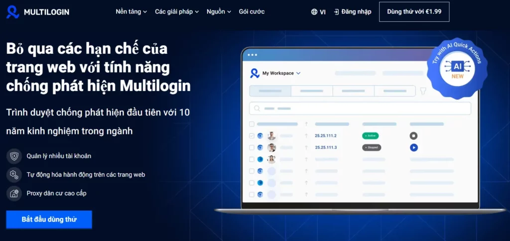 Multilogin — Giải pháp tất cả-trong-một cho proxy residential tốt nhất và trình duyệt antidetect
