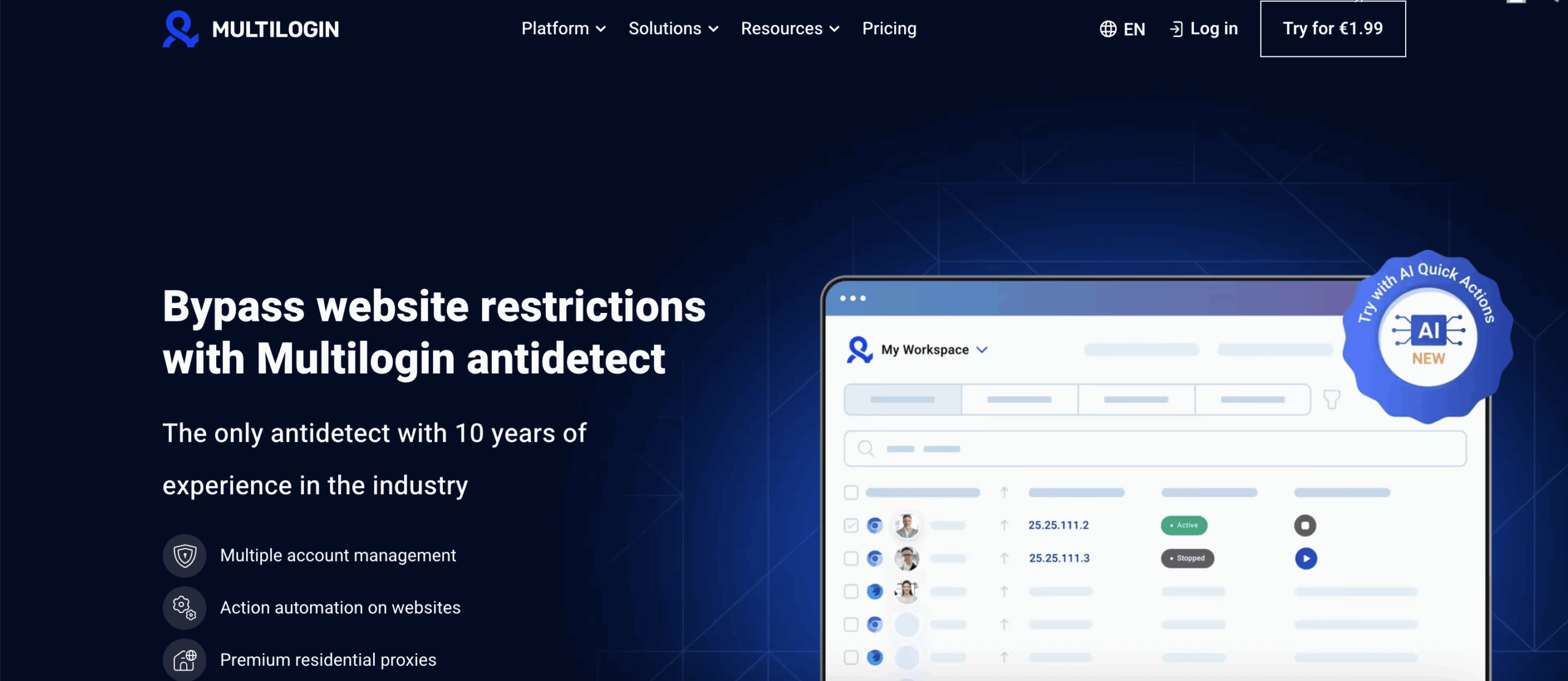 multilogin dashboard