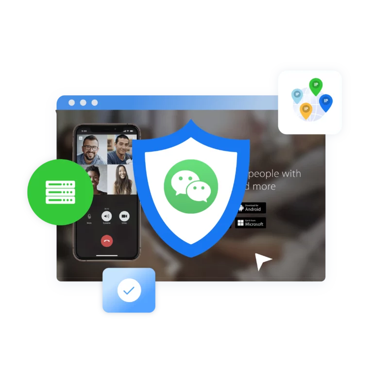 WeChat multiple accounts with Multillogin's built-in proxies