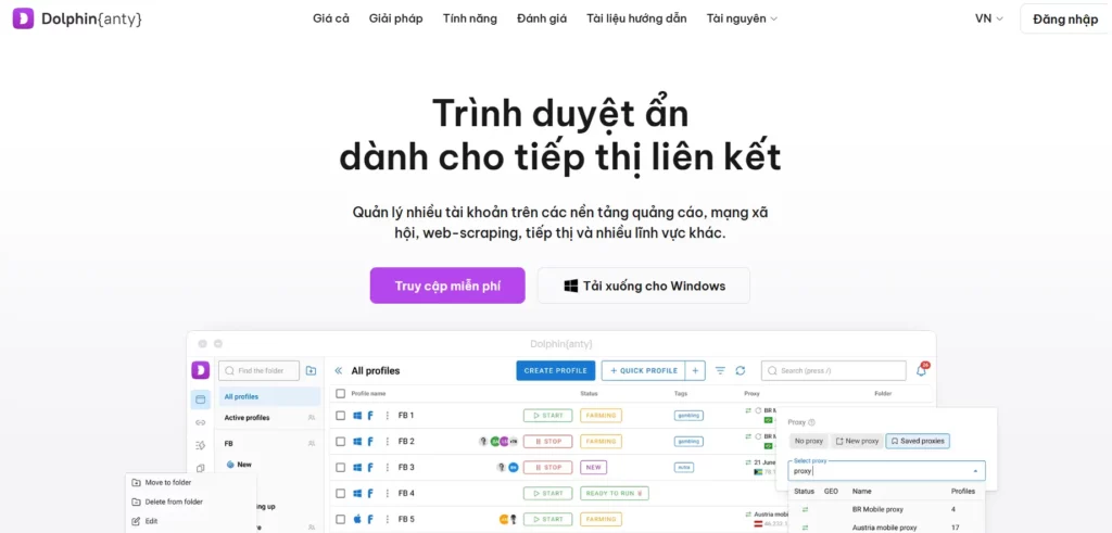 Multilogin: Lựa chọn thay thế tốt nhất cho Dolphin Anty và Kameleo.
