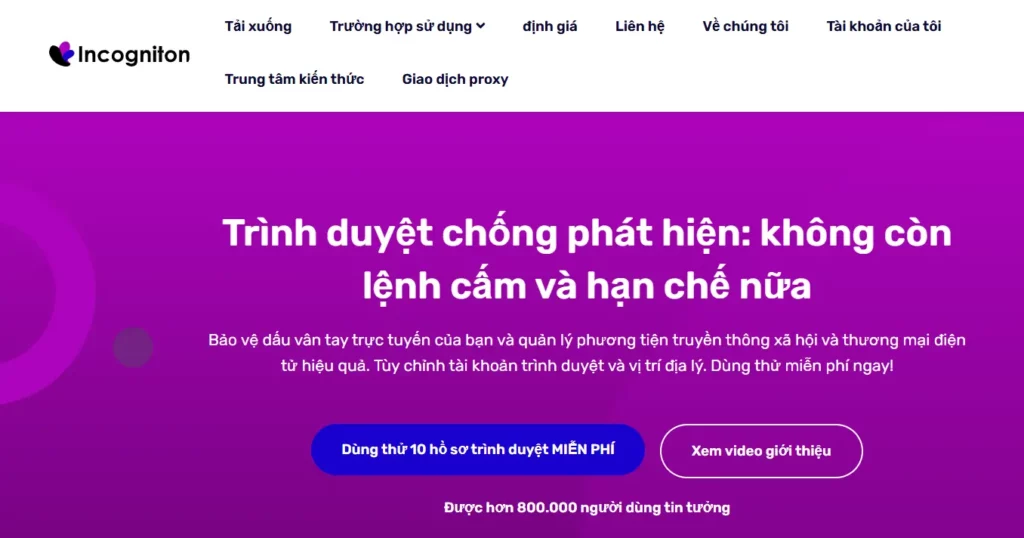 Multilogin: Lựa chọn thay thế tốt nhất cho Incognition và Kameleo.