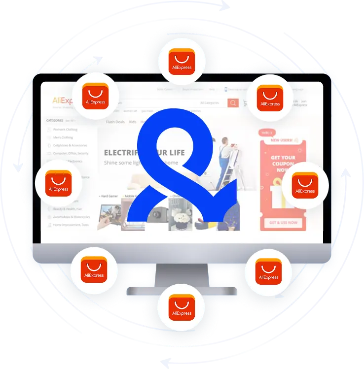 Image illustrating how to securely create multiple AliExpress accounts on a single device using Multilogin.