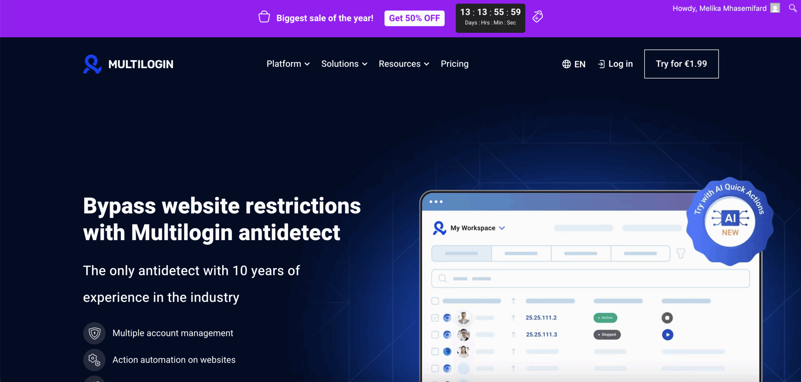 proxy black Friday deals of Multilogin