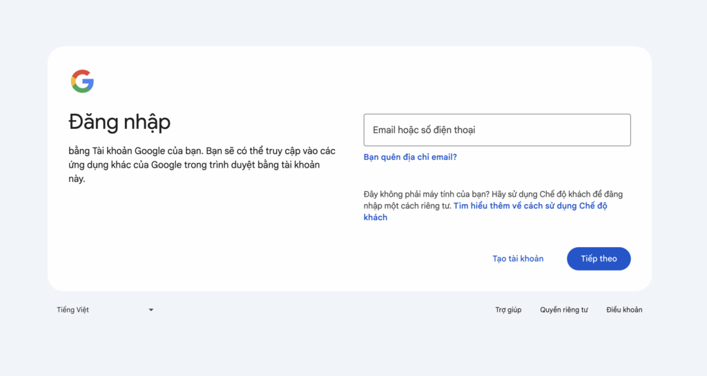 cách tạo tài khoản Google không cần số điện thoại