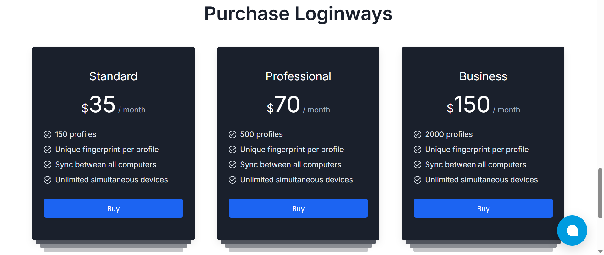 loginways pricing