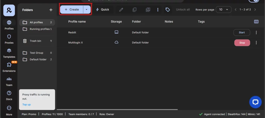 Create a Profile for Your First Shopify Store