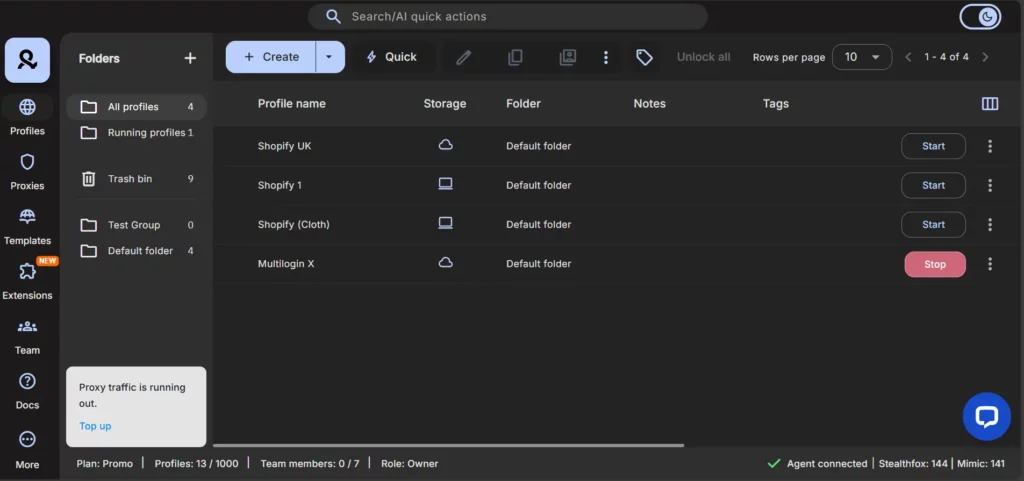 Use Multilogin's built-in residential proxies to assign geographic locations matching your target markets