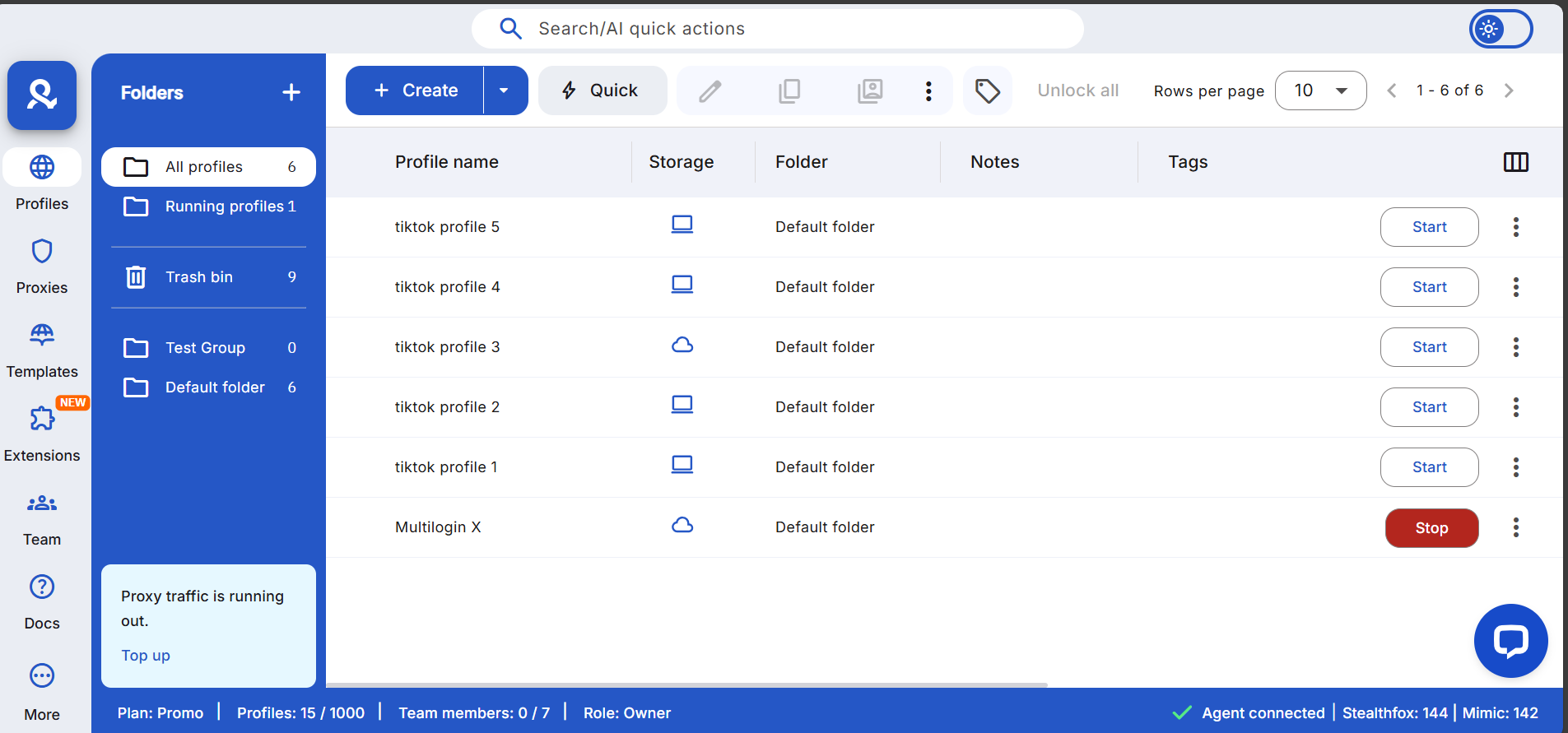 tiktok multiple browser profiles
