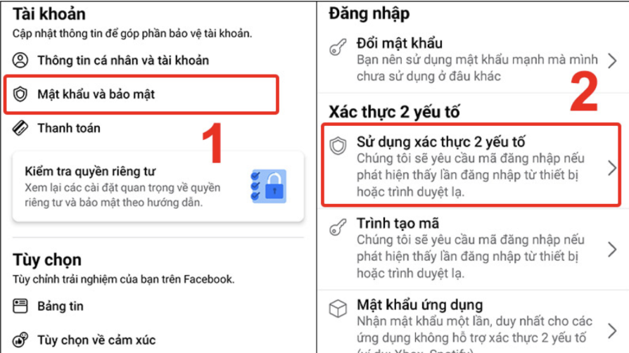 Lưu ý bật bảo mật 2 lớp cho FAcebook accounts