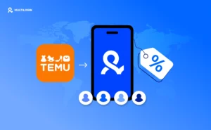 Temu mobile coupons for existing users illustrated with Multilogin mobile profiles