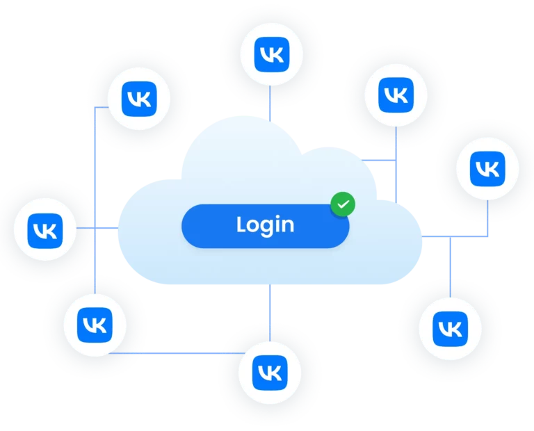 Вход в несколько аккаунтов ВКонтакте через облачное подключение