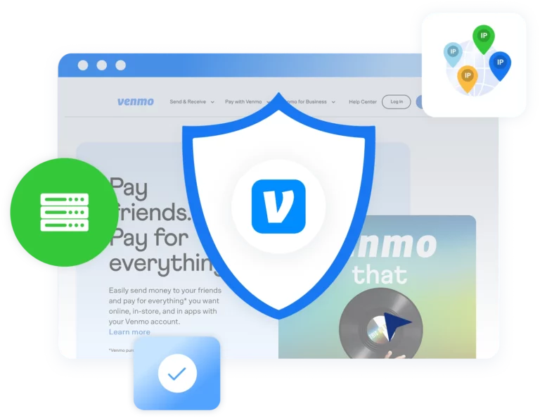 Avoid Venmo account restrictions with built-in proxies