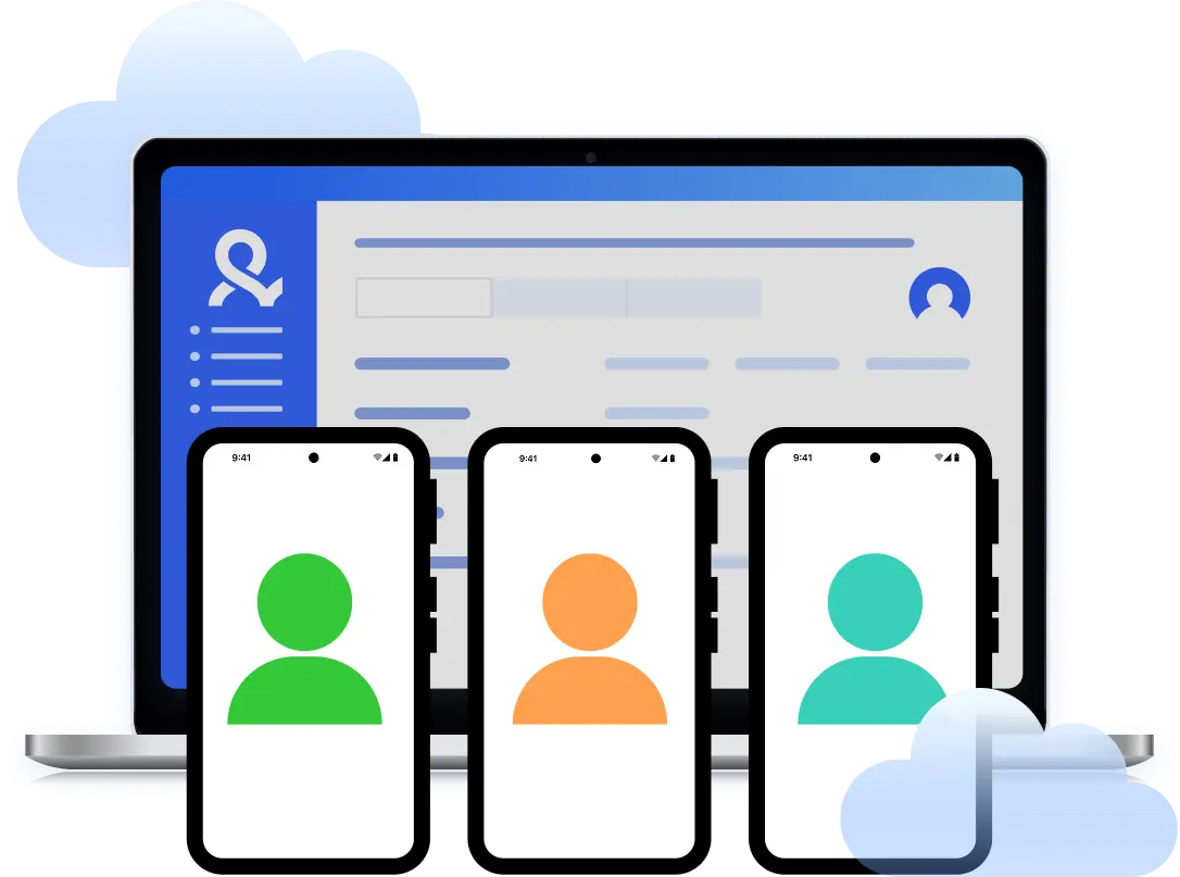 Cloud android emulator interface with multiple android devices managed from one dashboard