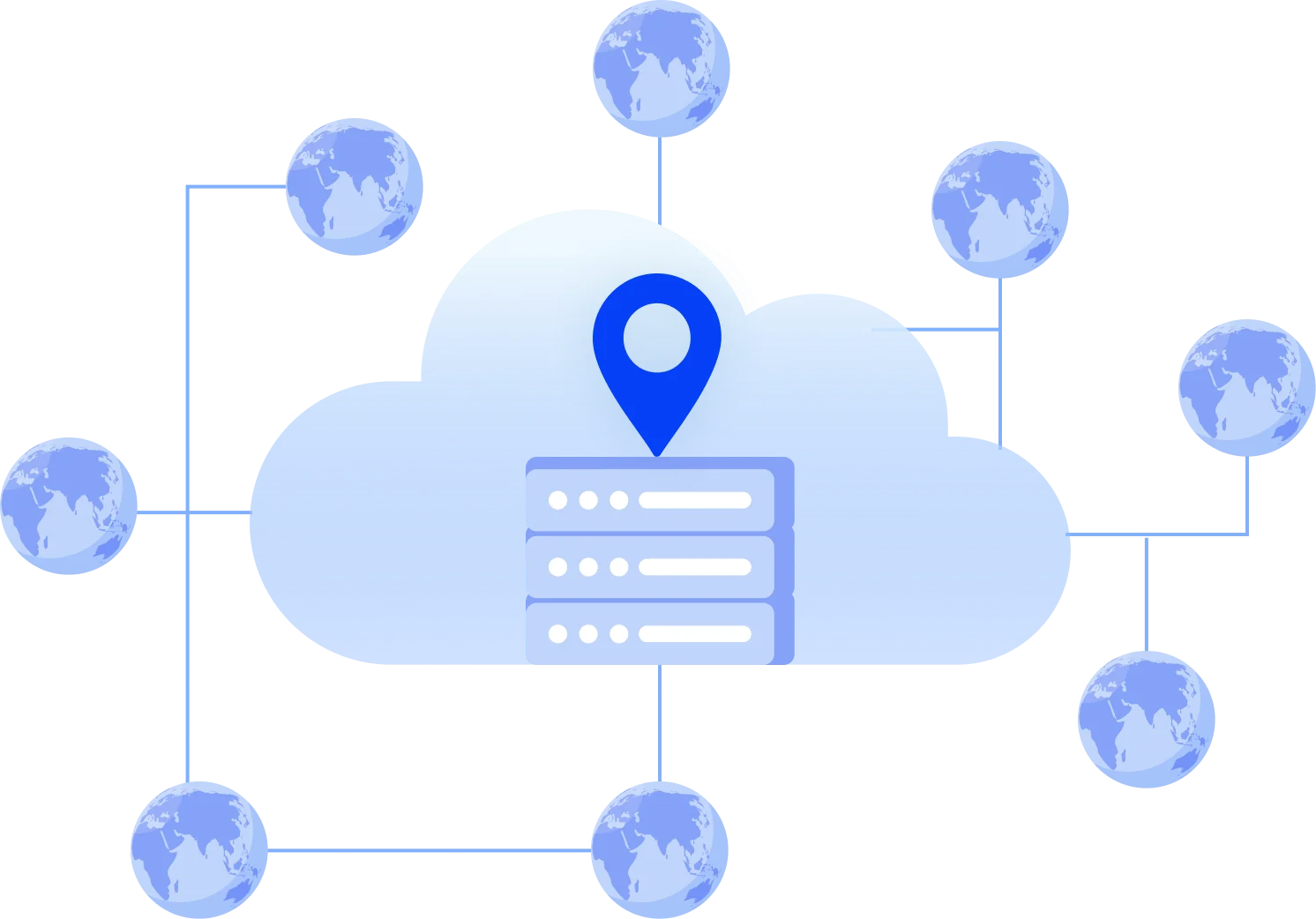 Cloud-based proxy browser routing traffic through multiple global locations