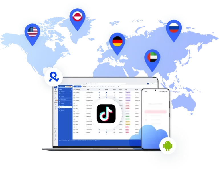 Acesse contas globais do TikTok a partir de um único local usando o Multilogin.
