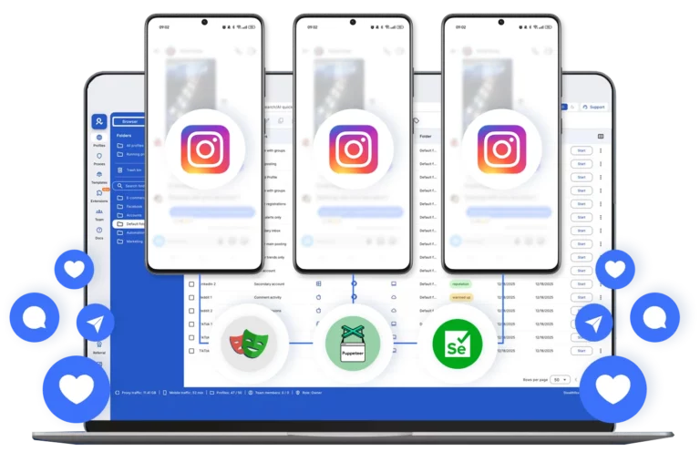 Instagram automation on Multilogin