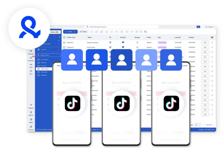 Control team access and permissions for TikTok in Multilogin