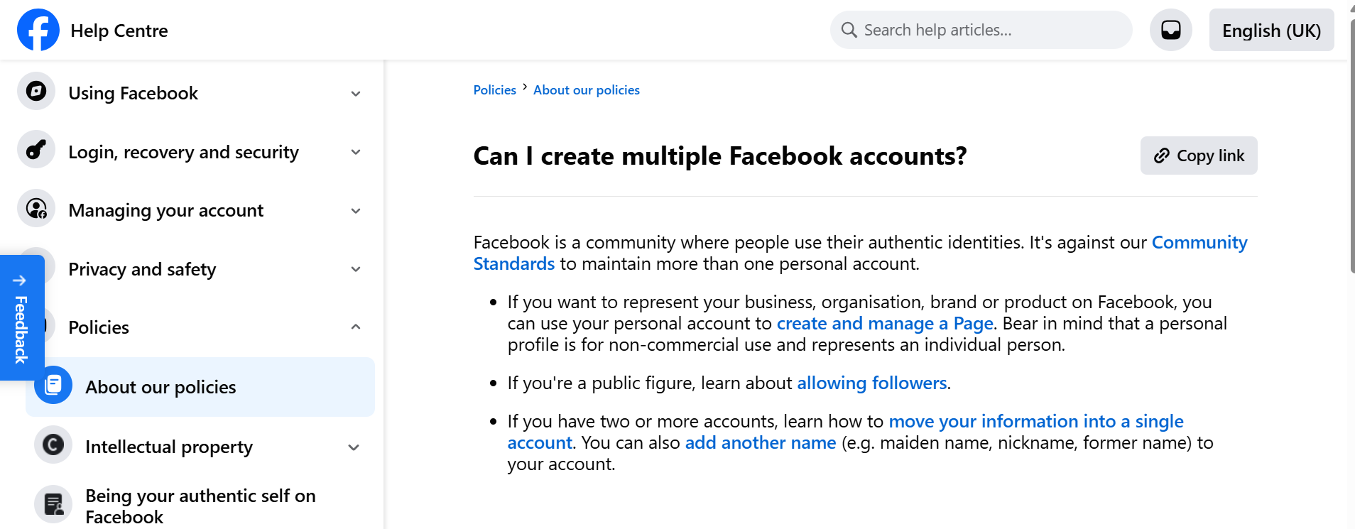 Can I create multiple accounts on Facebook?