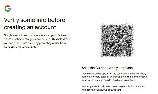 How to bypass QR code verification when creating an account
