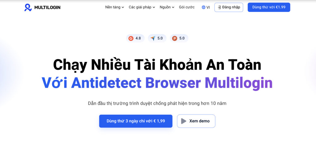 Multilogin - cloud phone việt nam 2026