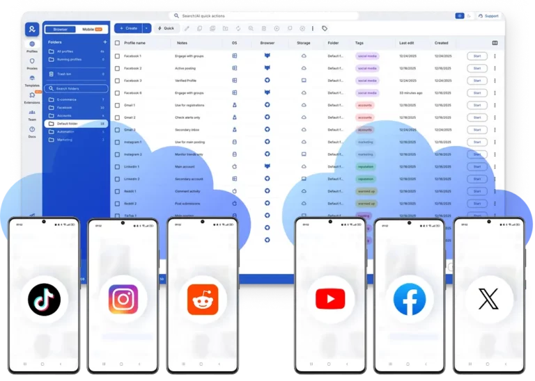 Keep each account on its own android cloud phone