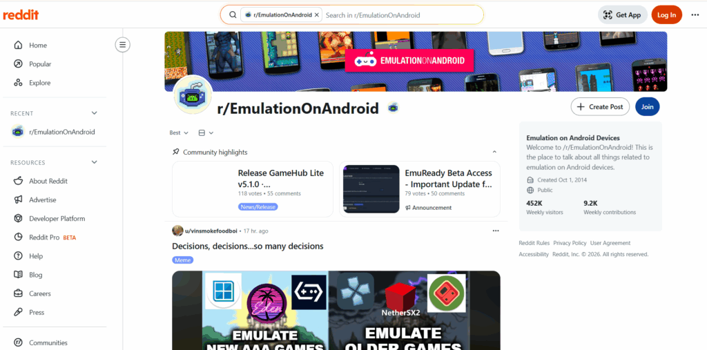 reddit emulation