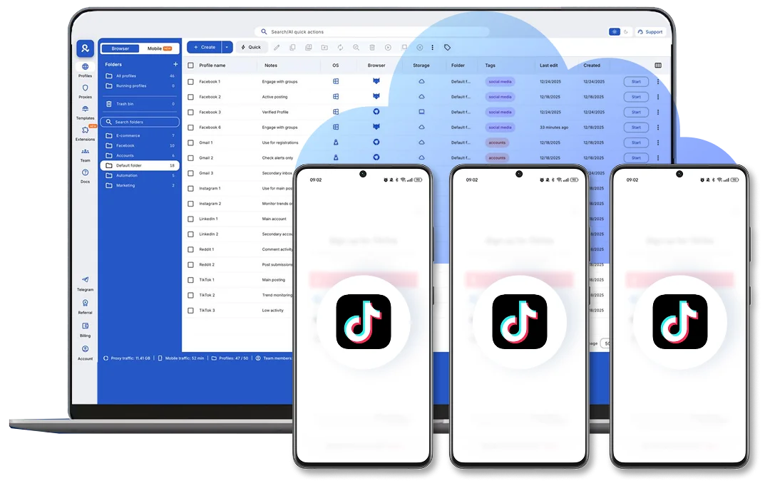 TikTok proxy & antidetect bundle