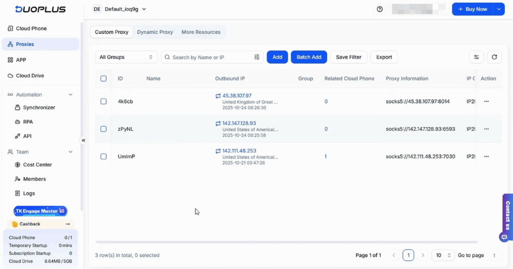 DuoPlus is a cloud Android phone service for managing multiple mobile accounts and running bulk actions