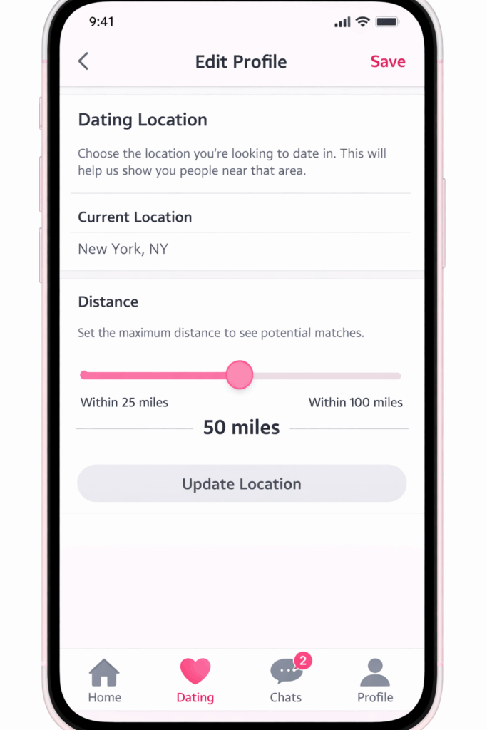 change location on facebook dating